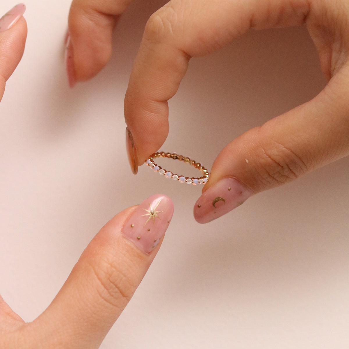 Pale Pink Moonstone ring-1