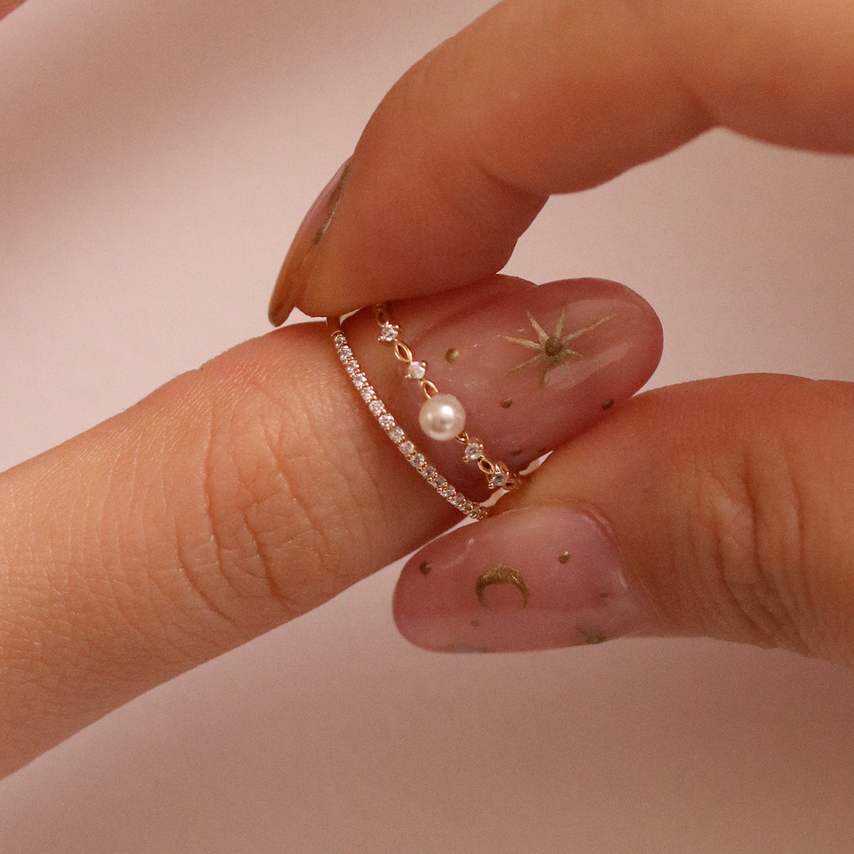 Pearl double layered ring-1