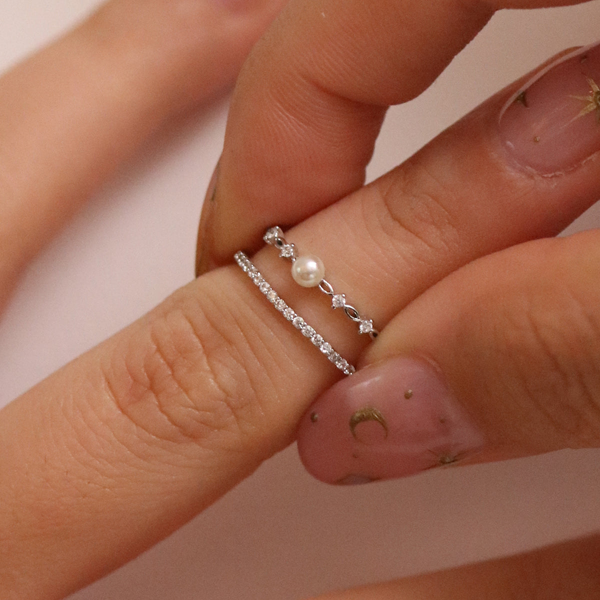 Pearl double layered ring-3