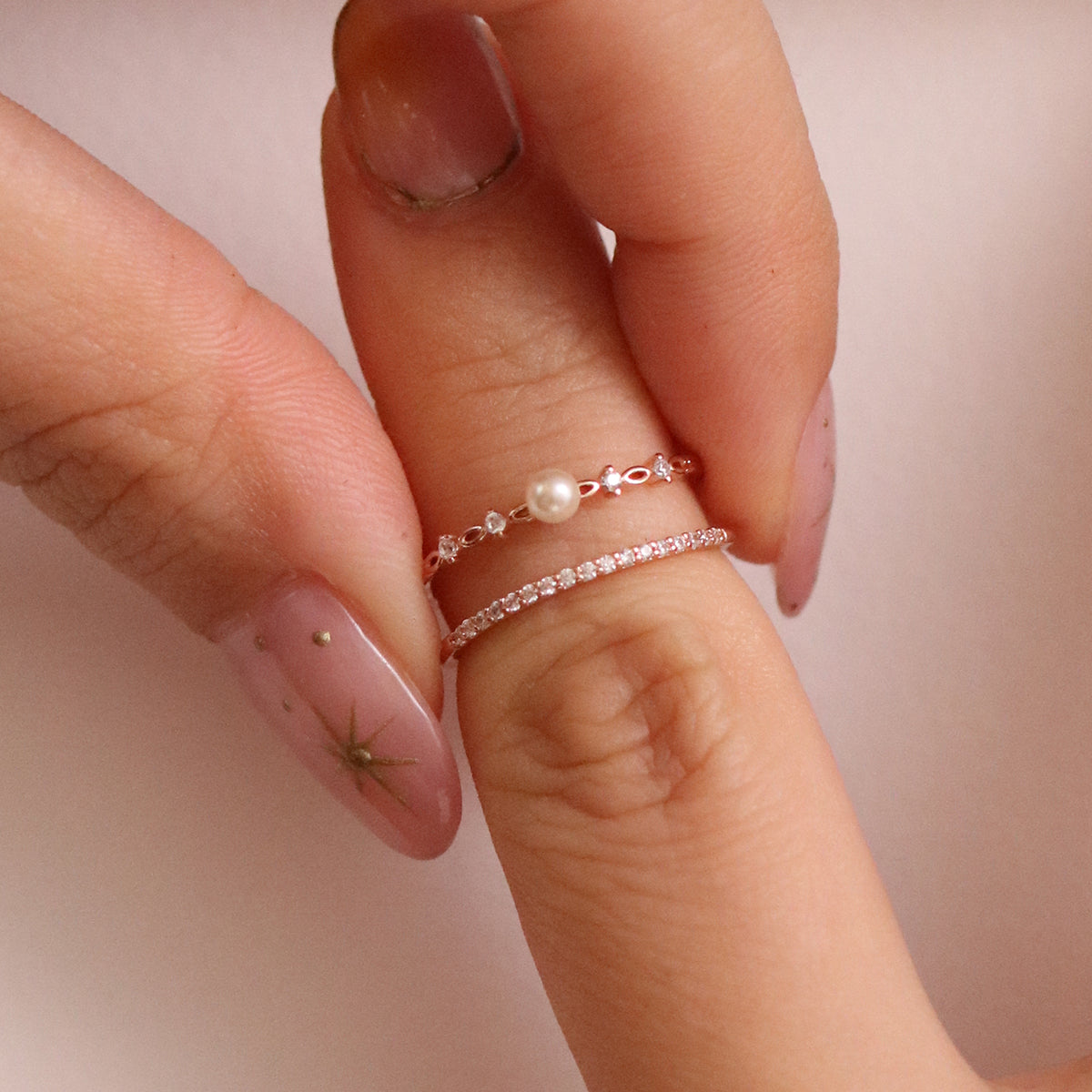 Pearl double layered ring-4