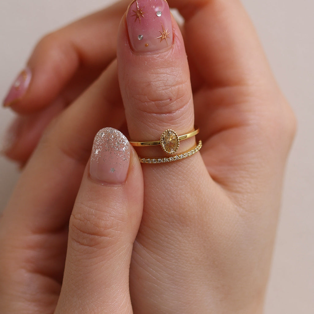 Double Sparkle Layered Ring-2