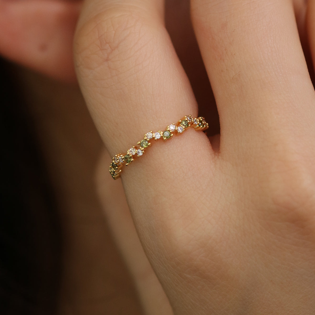 Green gemstone ring-1