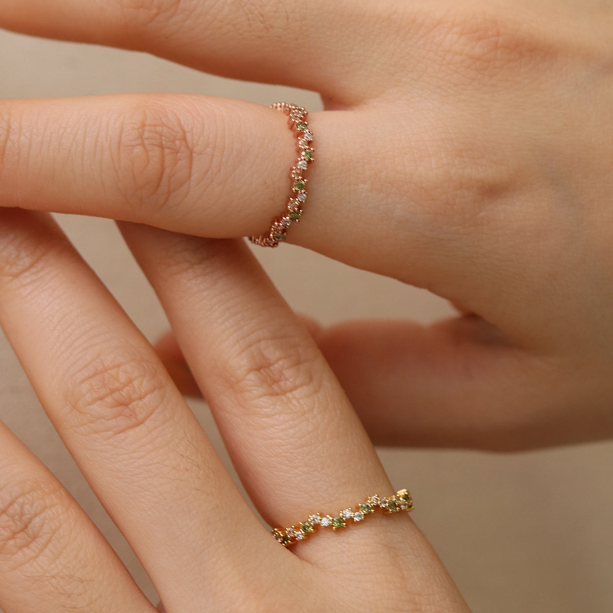 Green gemstone ring-2