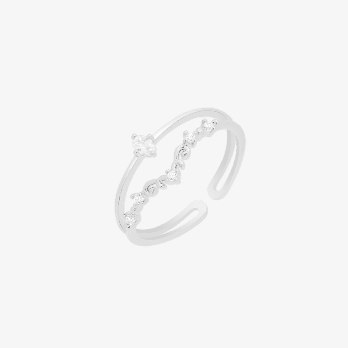 Cubic Harmony Layered Ring-5