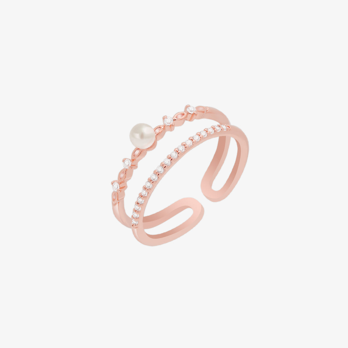 Pearl double layered ring-6